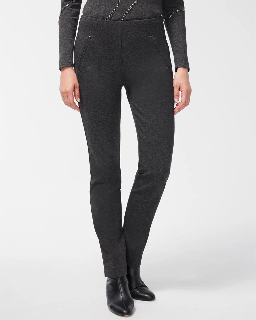 Juliet Ponte Trim Detail Pants | Chico's Juliet Ponte Trim Detail Pants | Chico's